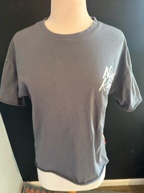 Night Runner Graphic Tee in Charcoal with Asian Design